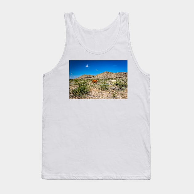 Criollo Cattle on the Open Range Tank Top by Gestalt Imagery